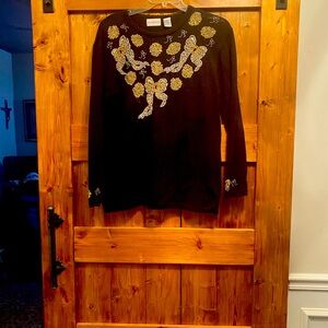 Jaclyn Smith Black Knit Sweater